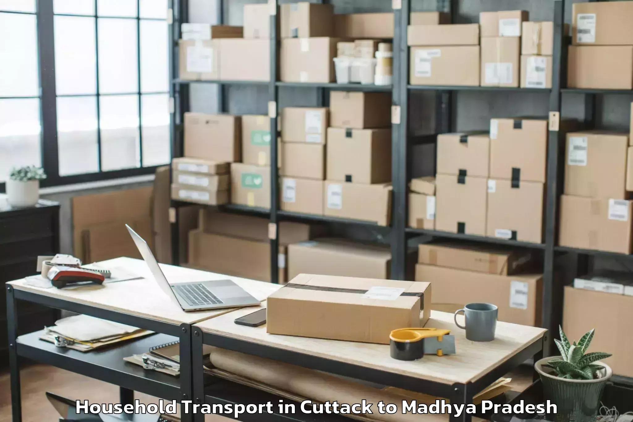 Book Cuttack to Harpalpur Household Transport Online